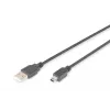 Digitus ASSMANN - USB-Kabel - USB Typ A, 4-polig (M) - Mini-USB, Typ B (M) - 1 m (USB / Hi-Speed USB) - vergossen - Schwarz (AK-300108-010-S)