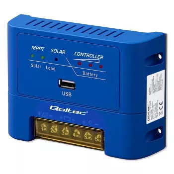 Solar-Laderegler QOLTEC MPPT 15A für die Stromversorgung von Gleichstromsystemen, Modell 53666