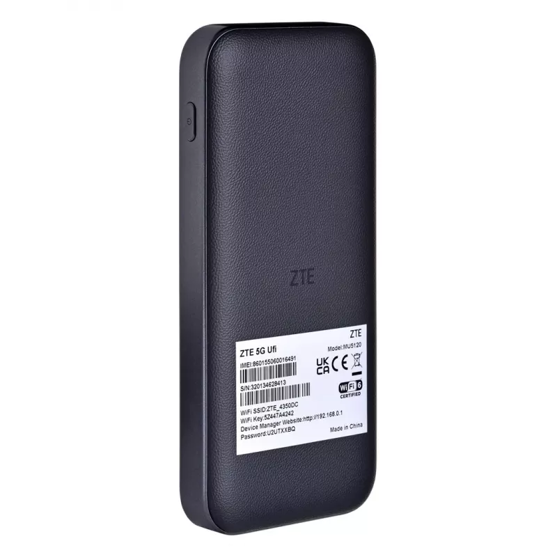 ZTE MU5120 mobiler 5G-WLAN-Hotspot-Router mit Wi-Fi 6, AX3600, 10000-mAh-Powerbank, USB-C, grau