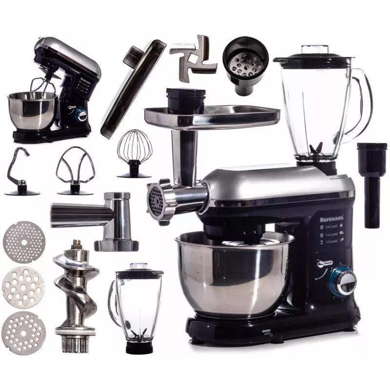 Ravanson RP-1500BS Planeten-Küchenmaschine mit Fleischwolf, 1500 W