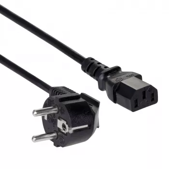 Akyga AK-PC-05C Netzkabel, CEE 7/7 auf IEC C13, Kupfer 3 x 1 mm², 5 m, Schwarz