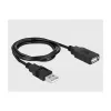 Seriell-Kabel DeLOCK 66280 USB Typ-A DB-9 0,8 m Schwarz