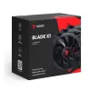 SAVIO BLADE X1 Lüfter-Set, 3 x 120 mm, 4-Pin-PWM, Schwarz