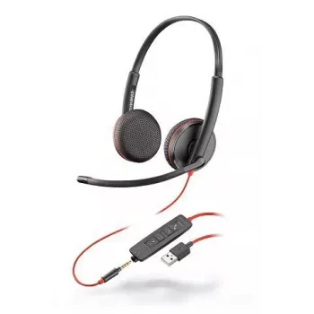 HP Poly Poly Blackwire C3225 USB - 3200 Series - Headset - On-Ear - Kabelgebunden - USB, 3,5 mm Klinke - Geräuschisolierung (209747-101)