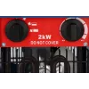 Ventilator-Elektroheizer BLAUPUNKT EH7010 – 2000 W, Edelstahl-Element, IPX4, Bodenaufstellung, für bis zu 22 m², schwarz/blau/rot