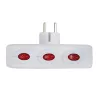 Esperanza ELK307W Elektroverteiler, 3 Steckdosen mit Schalter, weiß