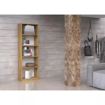 Bücherregal Top R40 ARTISAN, Eiche, 5 Regale, 400×300×1820 mm, Spanplattenrahmen