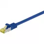 Wentronic Goobay Cat.7 Rohkabel Patchkabel, S/FTP (PiMF), Blau, 1,5 m - LSZH halogenfrei, Kupfer, RJ45-Stecker (91592)