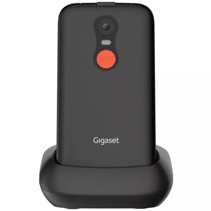 Gigaset GL595 Senioren-Handy 7,11 cm (2,8 Zoll) Dual SIM, SOS-Taste, spritzwasser- und staubgeschützt, 32 MB RAM, microSD-Steckplatz, Schwarz