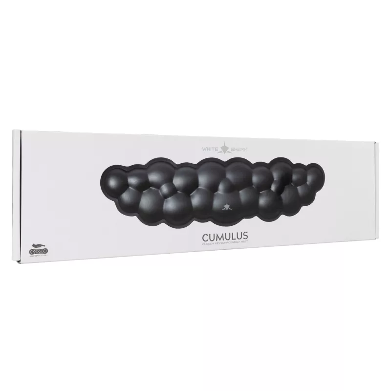 White Shark KP-011 Cumulus Cloudy Tastatur-Handballenauflage, Schwarz