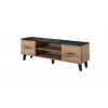 Cama TV stand LOTTA 160 2D2K wotan oak/mat Schwarz