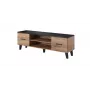 Cama TV stand LOTTA 160 2D2K wotan oak/mat Schwarz