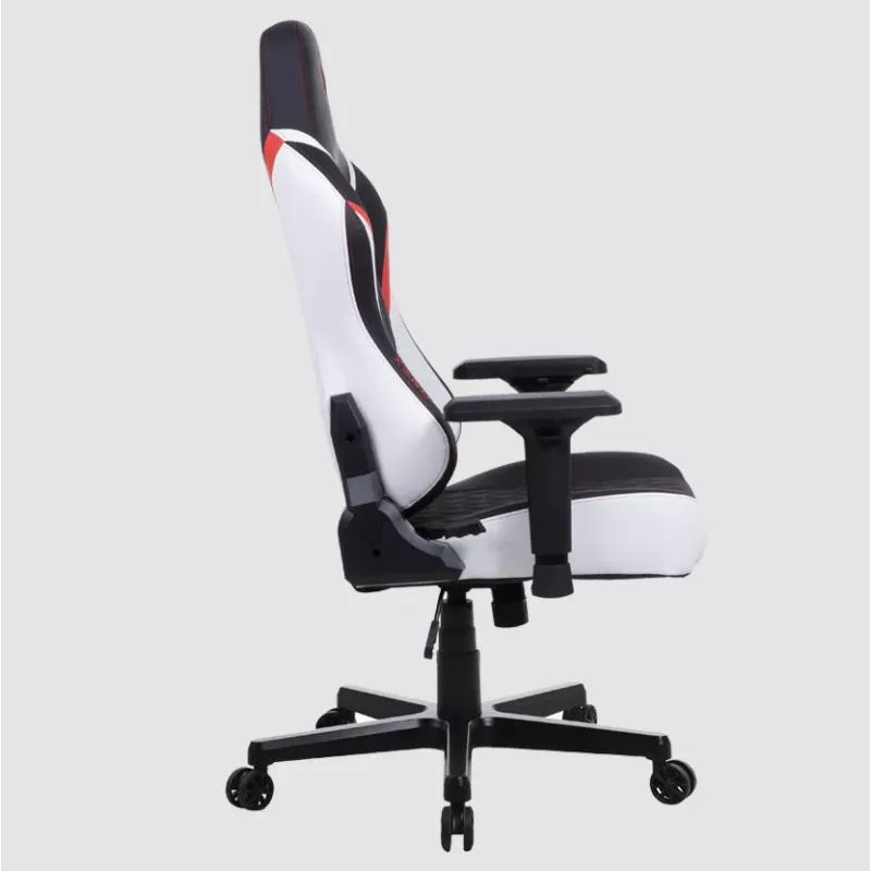 Gaming-Stuhl Onex FX8 — ergonomischer Sitz mit Formschaum, höhenverstellbar und neigbar, schwarz/rot/weiß