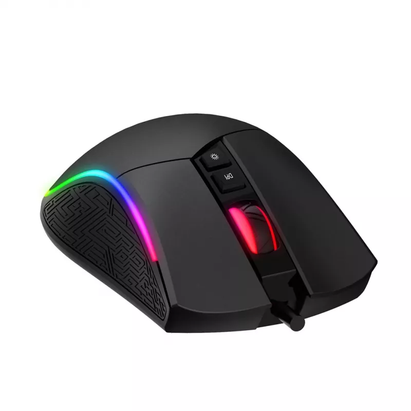Havit MS1001S - Optische Gaming-Maus für Rechtshänder, USB Typ A, Schwarz-Grau