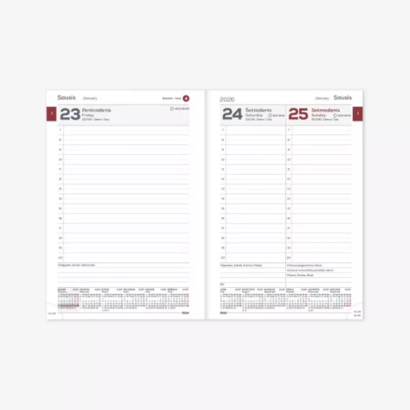 Planungskalender 2026 A5 blau