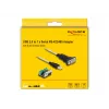 DeLOCK 63465 USB 2.0 Typ-A auf Seriell RS-422/485 Adapter, 6-Pin Terminalblock, 1,8 m, Schwarz/Transparent