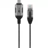 Goobay Ethernet-Kabel USB-C 3.1 auf RJ45 schlank 1 m – verbindet Router, Modem oder (74401)