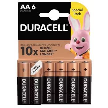 Batteriepack Duracell Basic AA / LR6 — 6 Stück (Alkaline)