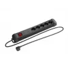 Steckdosenleiste Lanberg SP1-05F-0150-BK 1,5 m 5 AC-Anschlüsse Innenbereich Schwarz