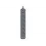 Power Line+ 3m Graphite Überspannungsschutz-Steckdosenleiste (5 Steckdosen)
