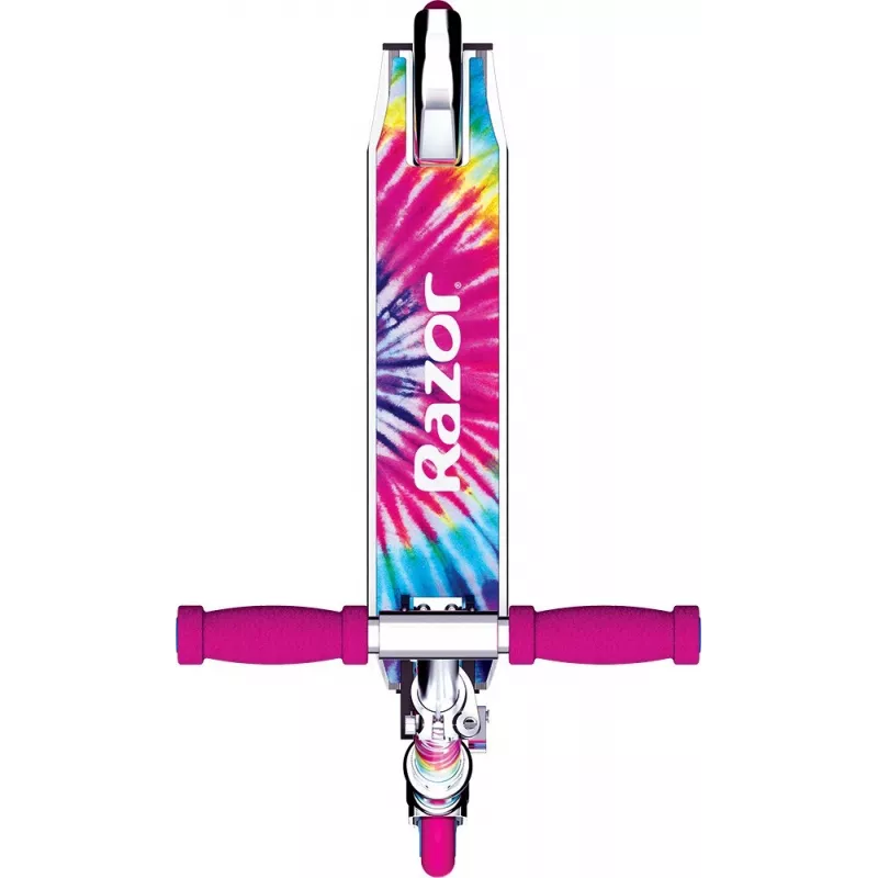 Kinderroller Razor A Tie-Dye — faltbarer 2-Rad-Aluminium-Roller, verstellbarer Lenker, ABEC-5, max. Belastung 65 kg