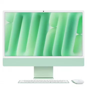 iMac 24 Retina 4.5k Display M4, Grün, M4 (8-CPU/8-GPU), 16GB, 256GB, Deutsch, kein Gigabit Ethernet, Magic Mouse, MWUE3D/A