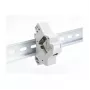 DeLOCK 67043 Keystone Halterung für Hutschiene mit Erdung, grau