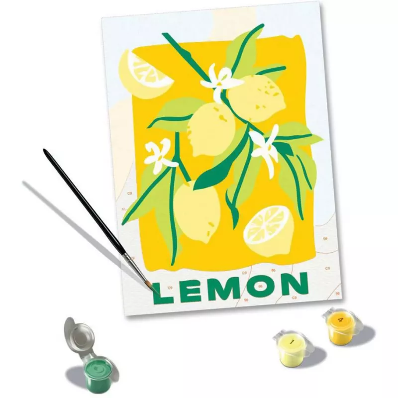 Ravensburger CreArt Malset – Zitronen (Design 25515) für Leinwand-Malprojekte