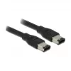 FireWire-Kabel DeLOCK 83273 0,5 m 6-polig Schwarz