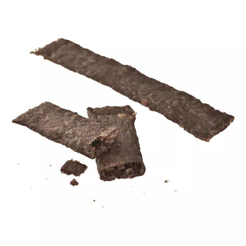 Hundeleckerlis PETITTO Monoprotein Beef Strips 400 g — Monoprotein-Hypoallergen-Rindersnack für ausgewachsene Hunde