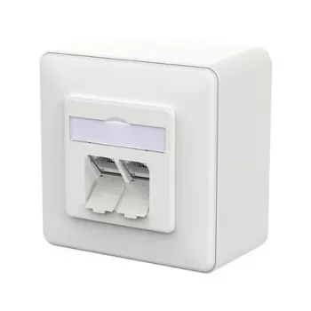 METZ CONNECT Anschlussdose E-DAT C6A LSA++ 2 Port AP verkehrswei