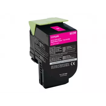 Lexmark 802M Rückgabeprogramm-Tonerkartusche (80C20M0), Magenta, 1000 Seiten