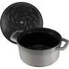 Staub La Cocotte rund 26 cm, Gusseisen, Graphitgrau