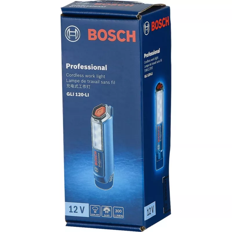 Bosch Professional GLI 12V-300 06014A1000 Akku-Arbeitsleuchte, 300 lm, blau (ohne Akku und Ladegerät)