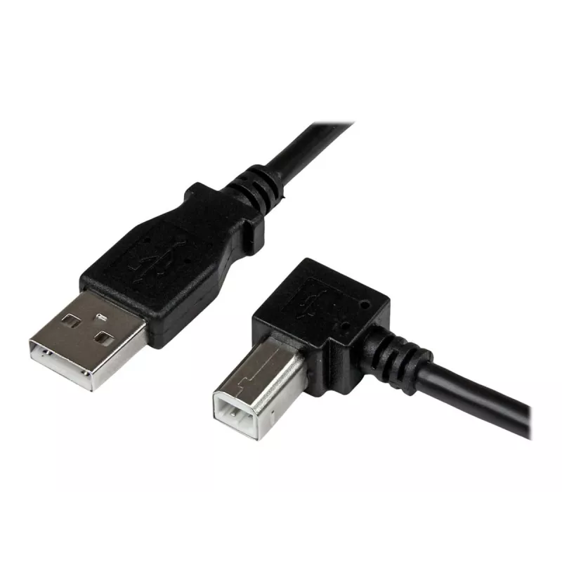 StarTech.com USBAB2MR USB-2.0-Kabel A auf B rechtwinklig, Stecker/Stecker, 2 m, Schwarz