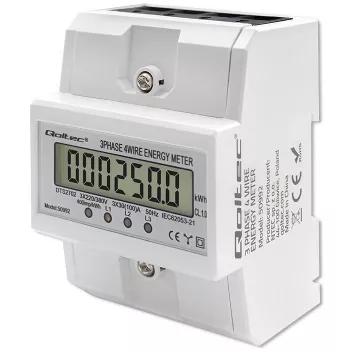 Dreiphasiger elektronischer Zähler QOLTEC 50992 400V 100A