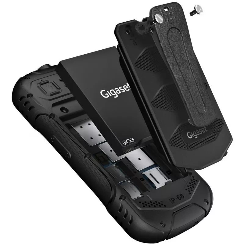 Gigaset GLX 8 Active Duo schwarz - Mobiltelefon - 2.500 mAh (L36853-H1223-R101)
