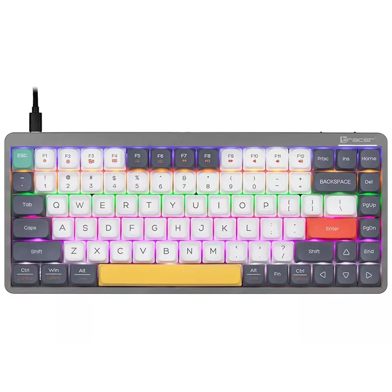 Mechanische Tastatur Tracer FINA 84 Grau (Outemu Red Switch) TRAKLA47279