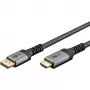 Goobay 65268 Video-Kabeladapter 1 m DisplayPort HDMI Grau (65268)