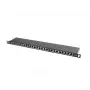 Patchpanel LANBERG PPS5-0024-B 24-Port CAT5e, Metall, 0,5 U, 445×99×22,3 mm, schwarz