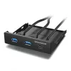 Graugear G-MP01 Multi-Frontblende mit 3-Port-USB-Hub, 1x USB-C 3.2 Gen2 + 2x USB-A 3.0, schwarz