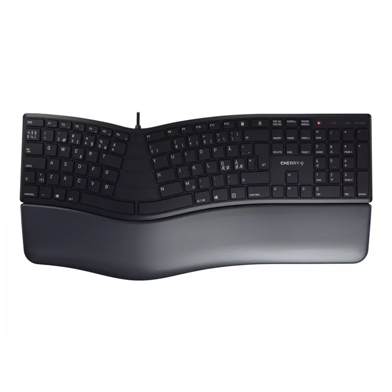 CHERRY KC 4500 ERGO Tastatur Universal USB QWERTY Nordisch Schwarz