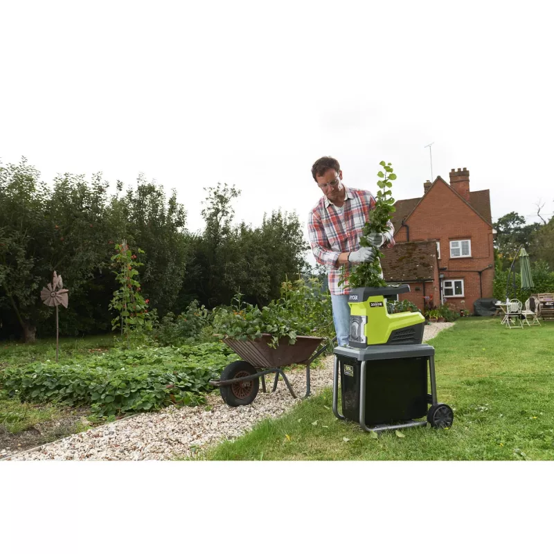 Ryobi RSH3045U - Häcksler - Elektrisch - 3000 W - Schnittleistung: 45 mm - 21 kg