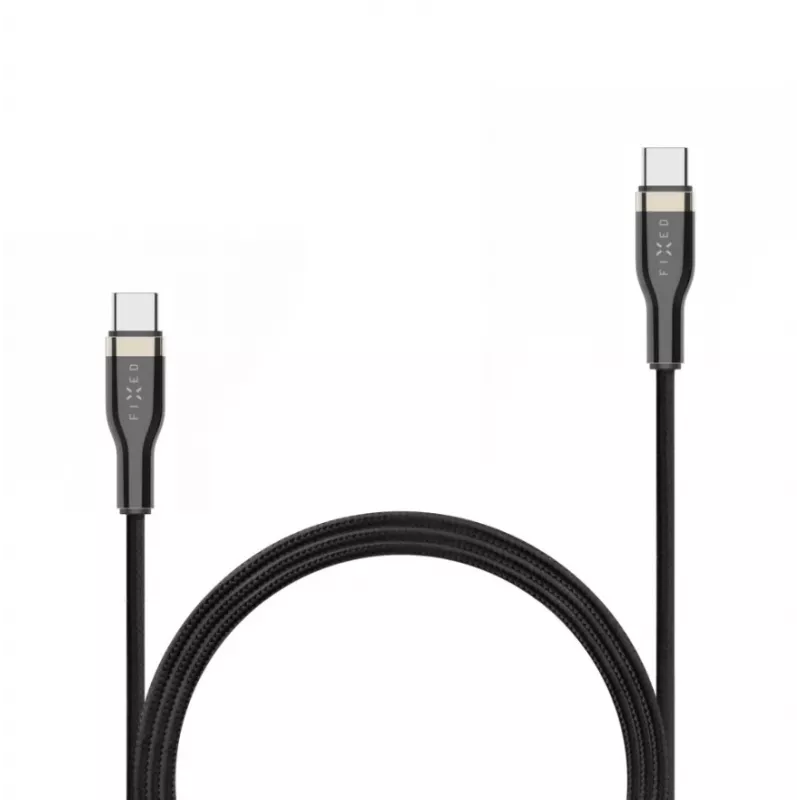 FIXED FIXDB-CC2-BK geflochtenes USB-C/USB-C-Kabel, 2 m, 100 W
