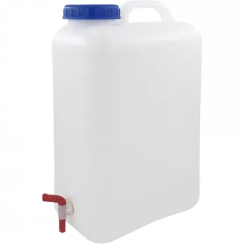 Wasserkanister 19 L, Wasserbehälter transparent/Blau