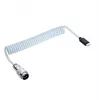 Akyga AK-USB-49 Aviator-Spiralkabel USB-C auf USB-C mit GX16-Stecker, USB 2.0, 3 m, Weiß