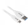 USB 3.2 Gen 2 Kabel, USB-A Stecker > USB-C Stecker (Weiß, 1 Meter)