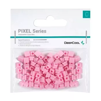 Gummi PIXEL Packung 100 Stück 9,8 g von DeepCool — universelle Gummistücke, pink, Blister