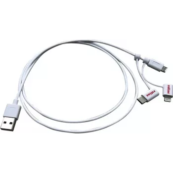 ROLINE 11.02.8329 USB-Kabel 1 m USB 2.0 USB A Micro-USB B Weiß (11.02.8329)