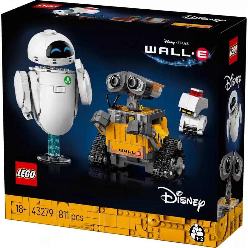 LEGO Disney Pixar 43279 WALL-E und EVE Bauset, 811 Teile, ab 18 Jahren